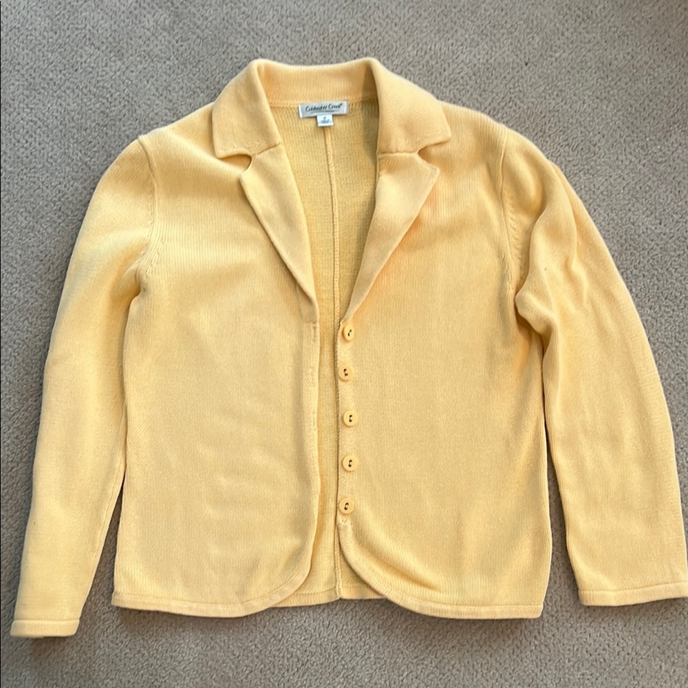 Yellow Button-Up Cardigan
